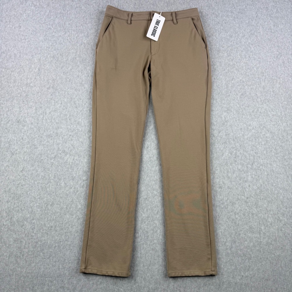 True Classic Pants‎ Mens 31x32 Tan Khaki Performance Slim Stretch Chino Workwear